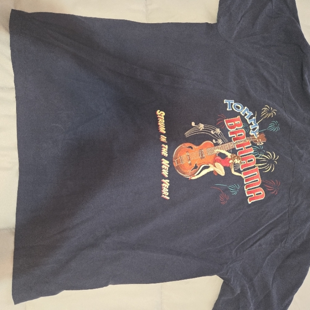 Tommy Bahama Mens Dark Grey New Year's Panel Shirt